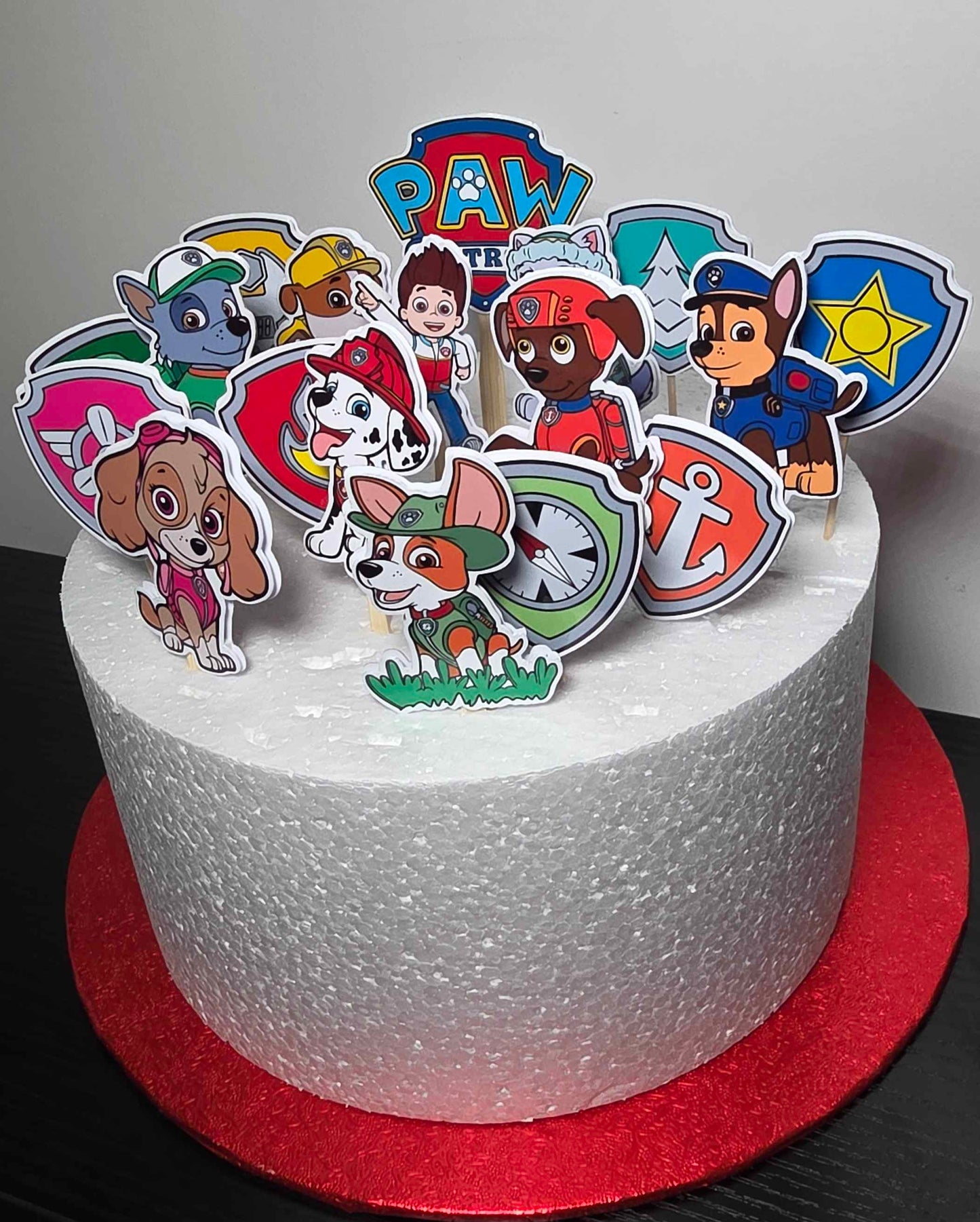 Paw Patrol Birthday Cake Toppers – Set of 10 | | Kids Party Decorat