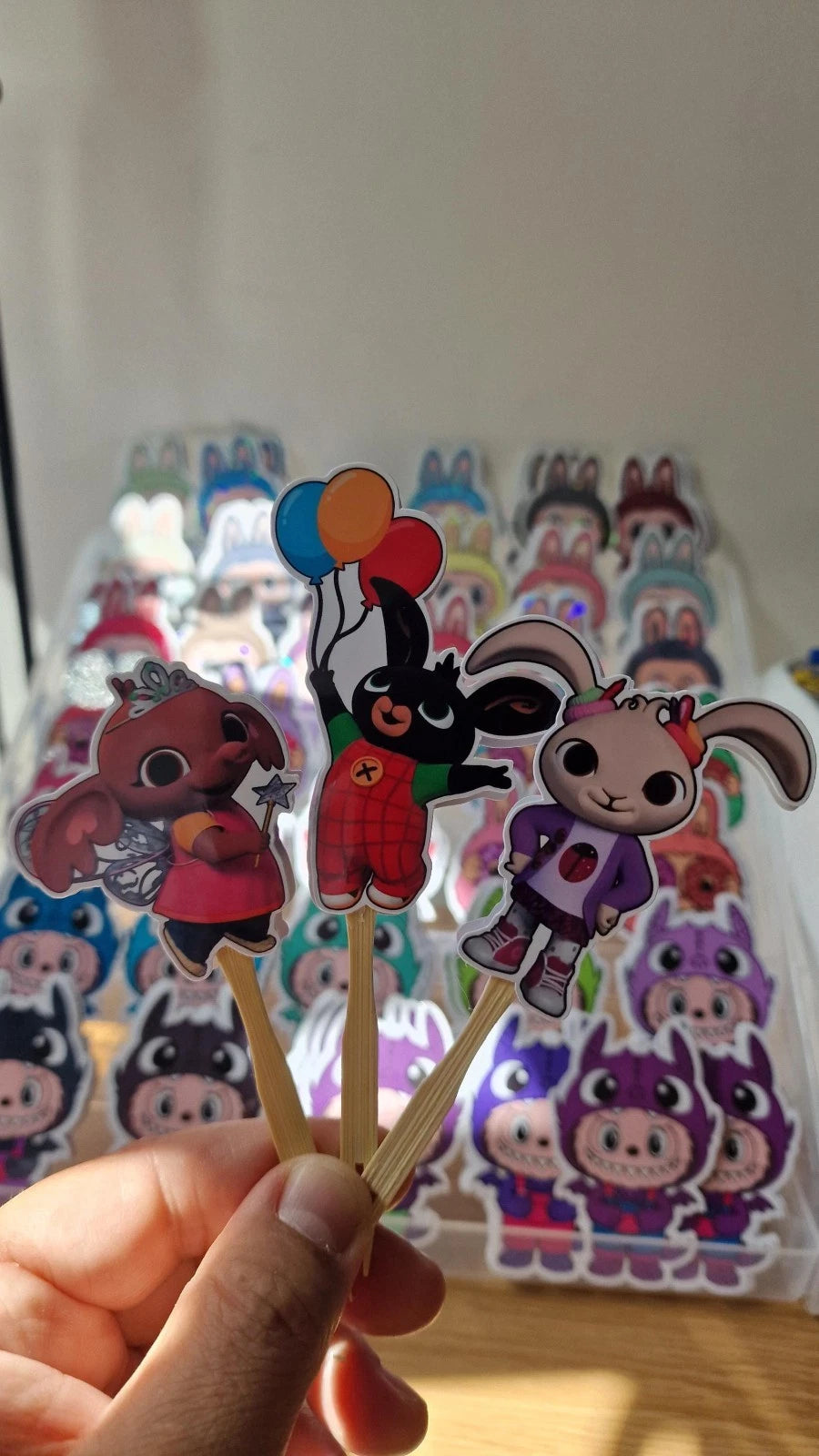 Bing and Friends Cake Toppers: Laminated Party Decorations