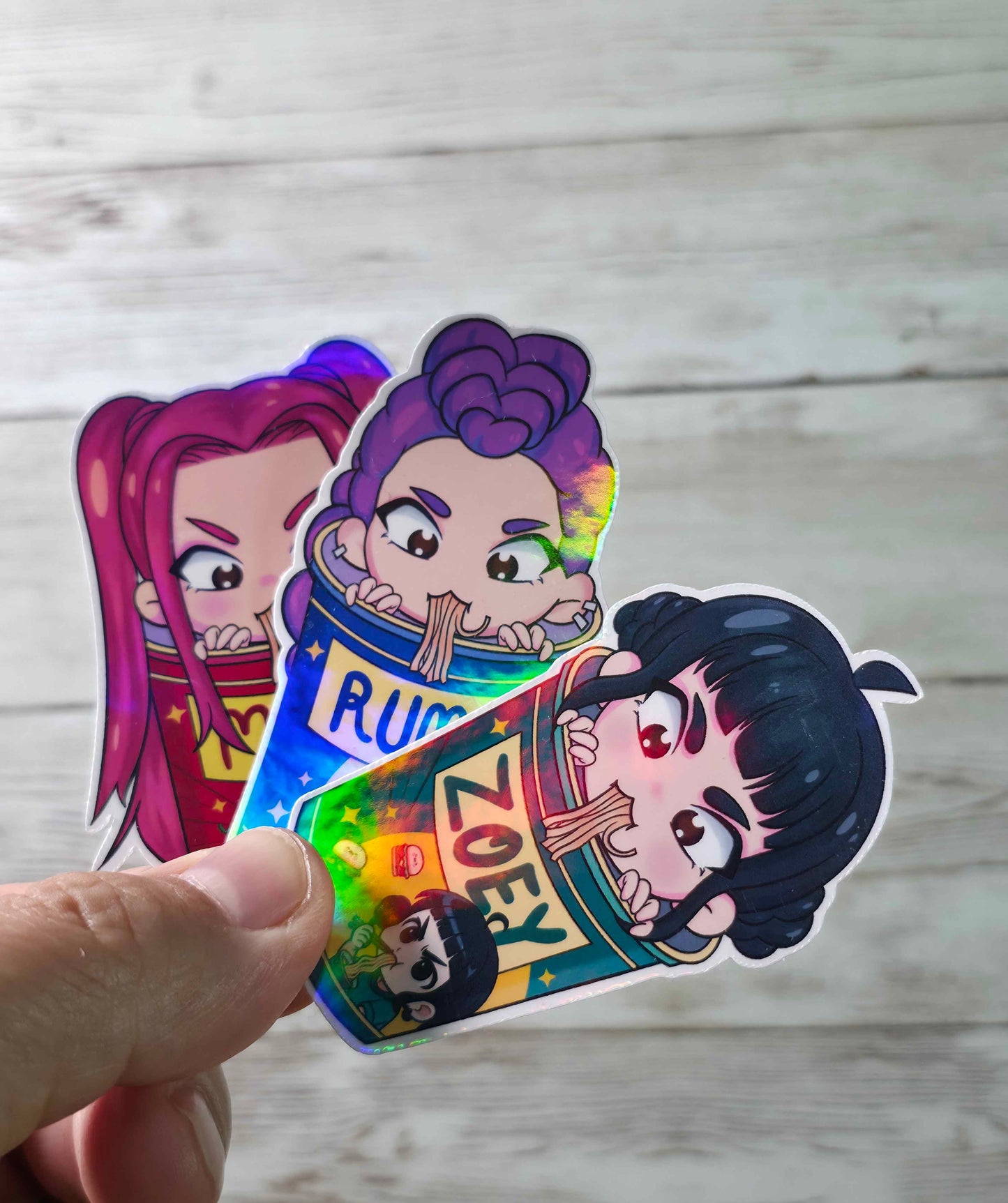 Slayers Holographic Stickers: Rumi, Mira & Zoey