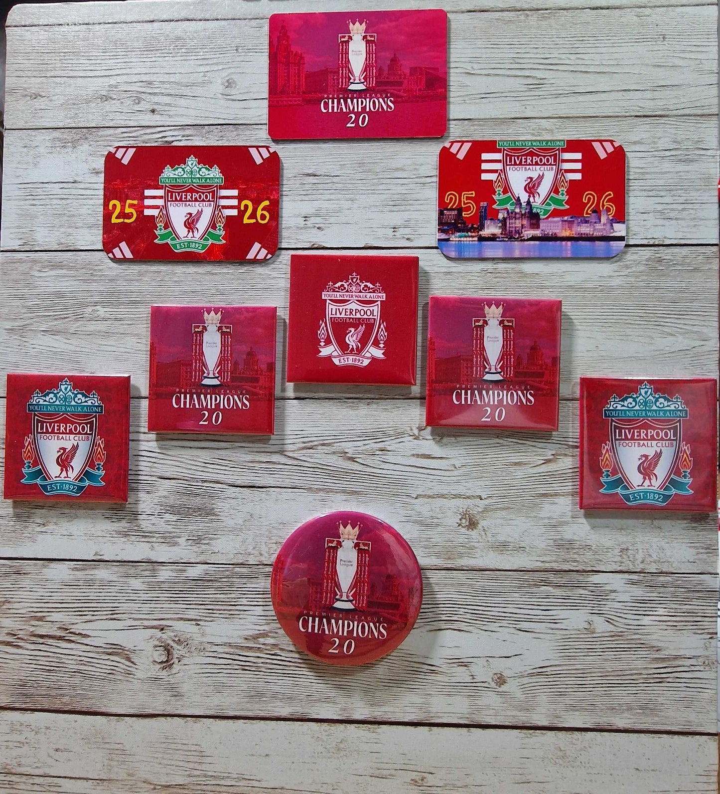 Liverpool FC fridge Magnet: 2025/26 Season Gift Champions 20 fridgemagnet