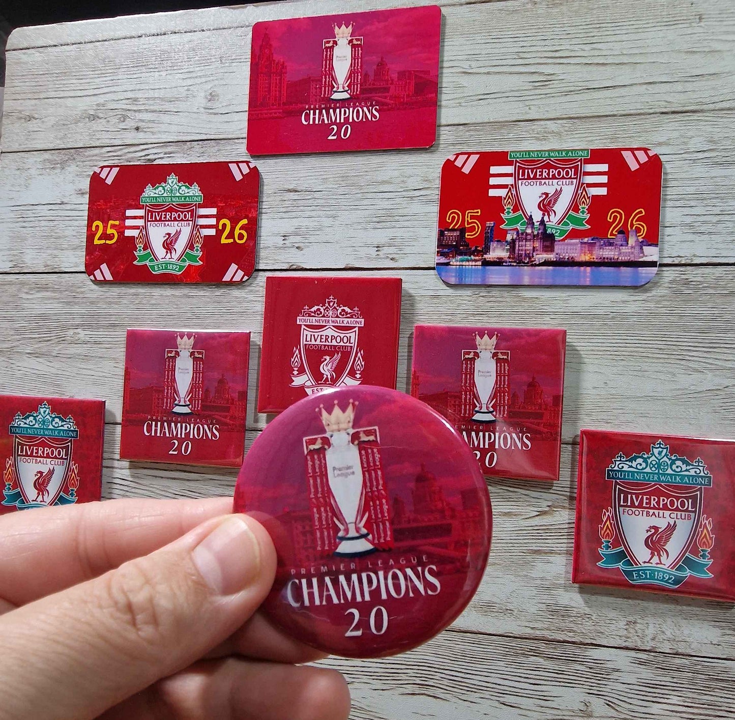 Liverpool FC fridge Magnet: 2025/26 Season Gift Champions 20 fridgemagnet