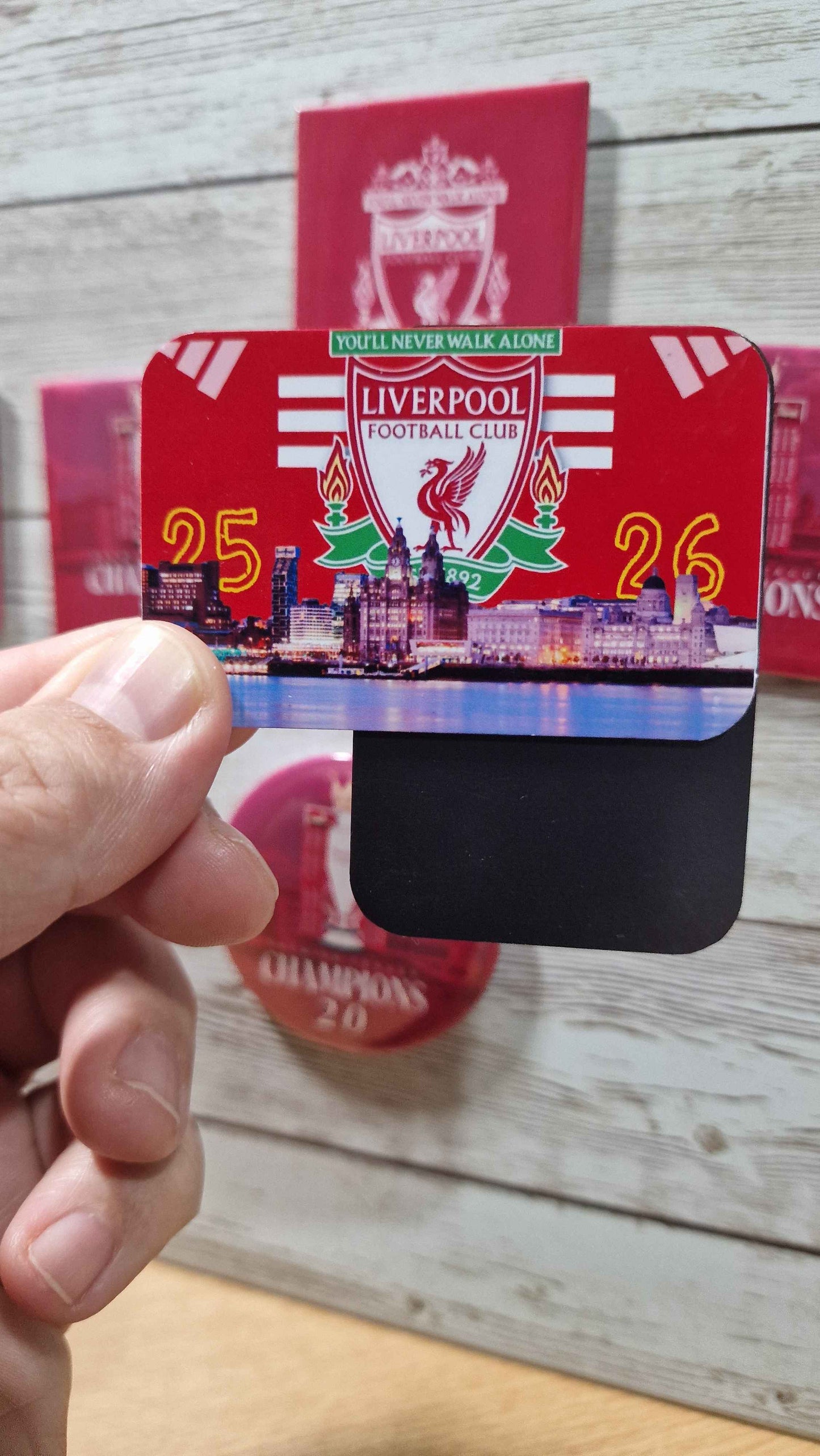 Liverpool FC fridge Magnet: 2025/26 Season Gift Champions 20 fridgemagnet