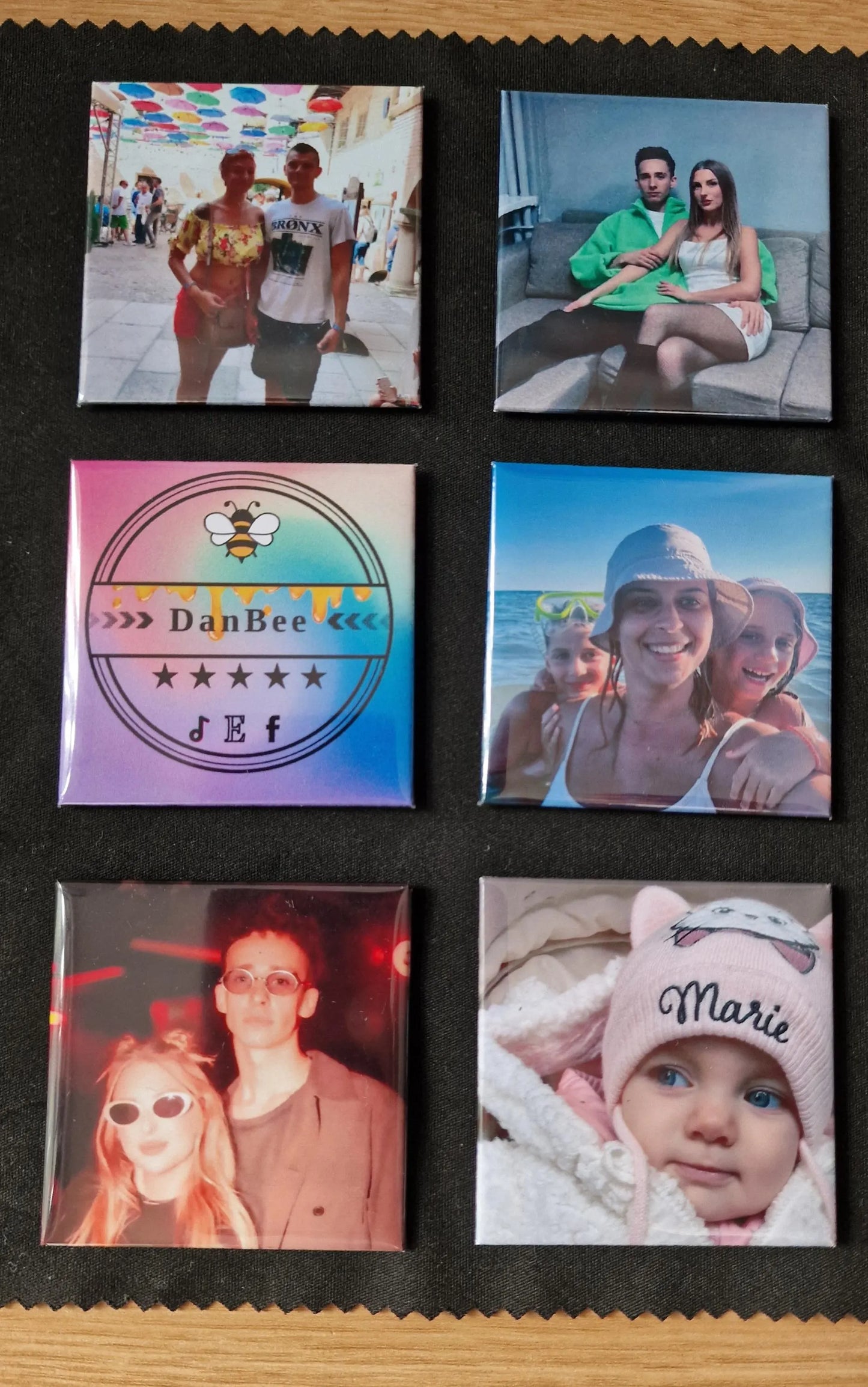 Personalized Fridge Magnets: 2x2 in Custom Metal Magnets, holiday, wedding