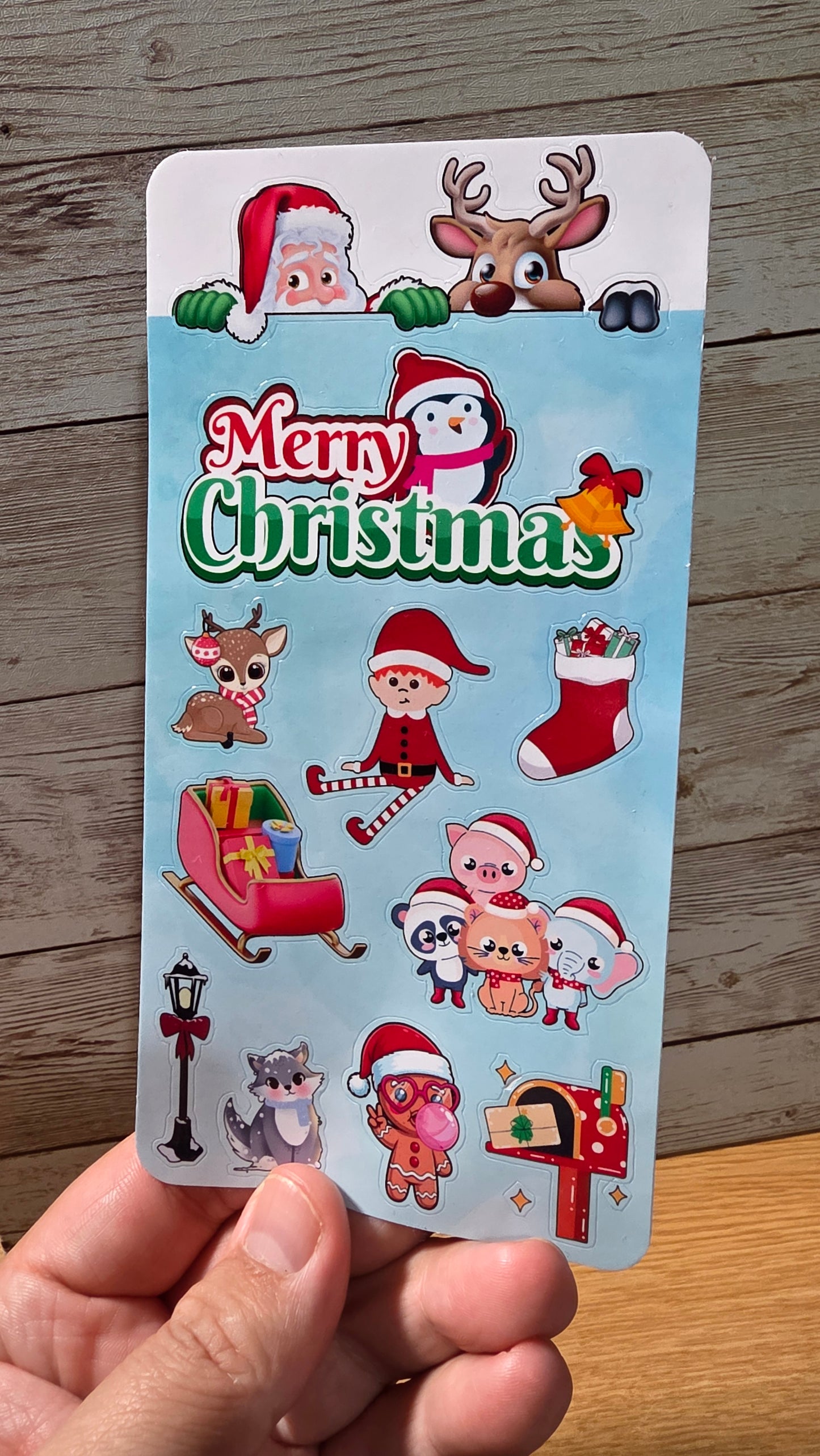 Christmas Sticker Sheets (3 sheet- 35 sticker) - Christmas Stocking Gift