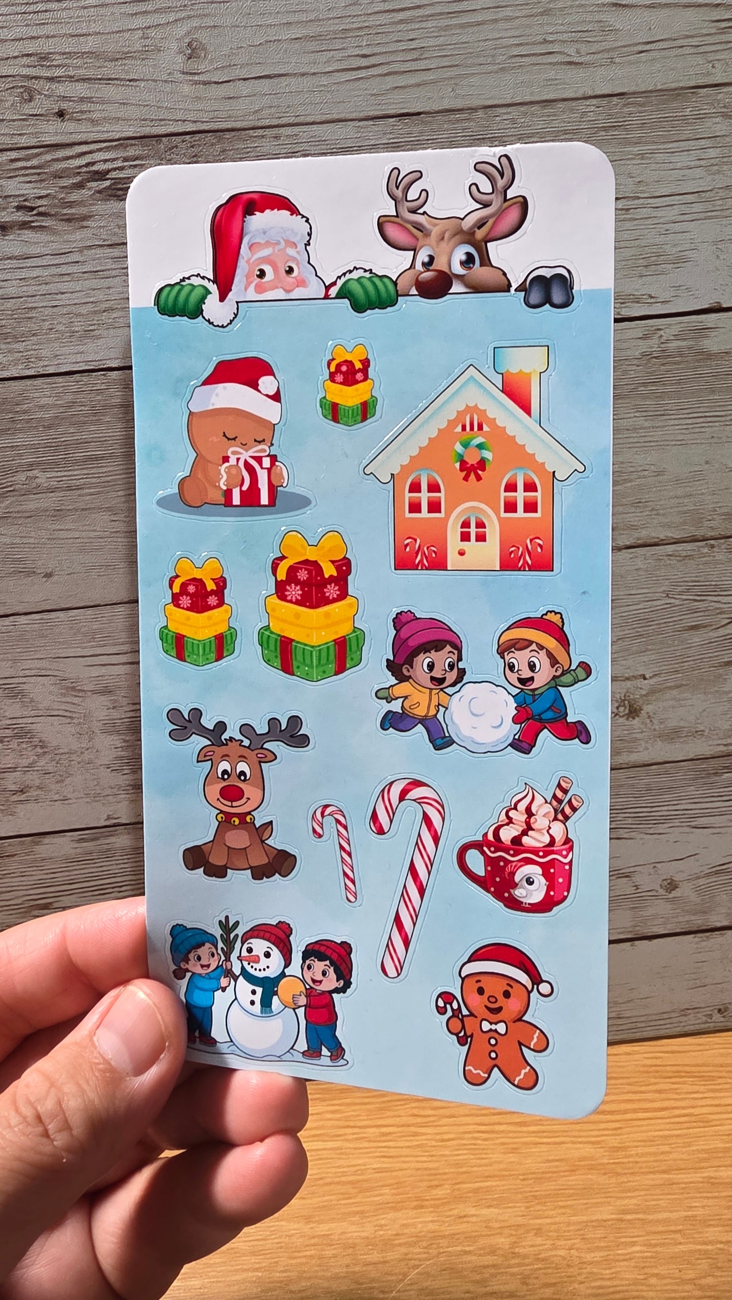 Christmas Sticker Sheets (3 sheet- 35 sticker) - Christmas Stocking Gift