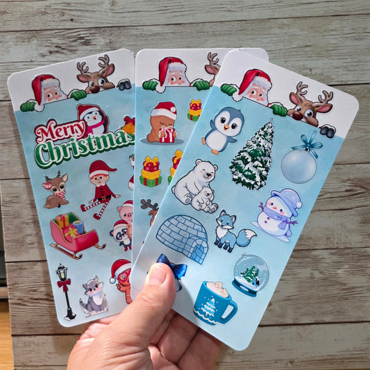 Christmas Sticker Sheets (3 sheet- 35 sticker) - Christmas Stocking Gift