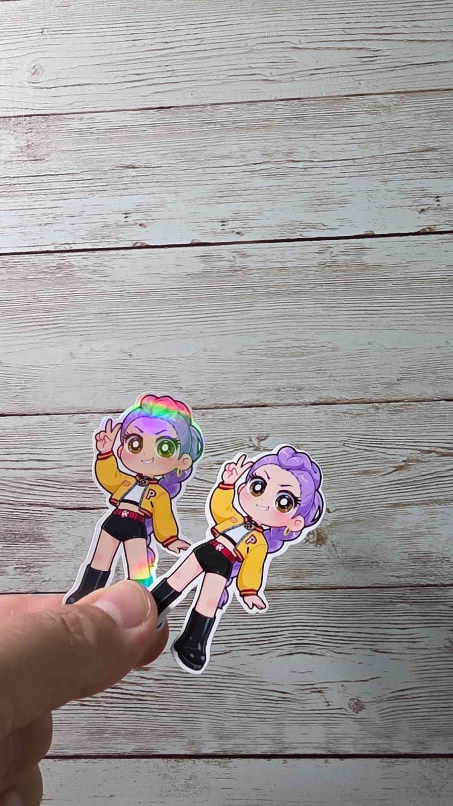 K-Pop Slayers Stickers – Huntr/x Girls, Saja Boys, Holographic or Glossy