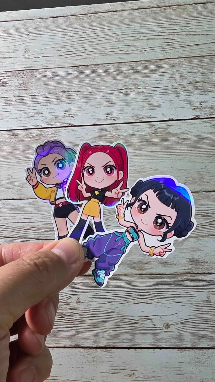 K-Pop Slayers Stickers – Huntr/x Girls, Saja Boys, Holographic or Glossy