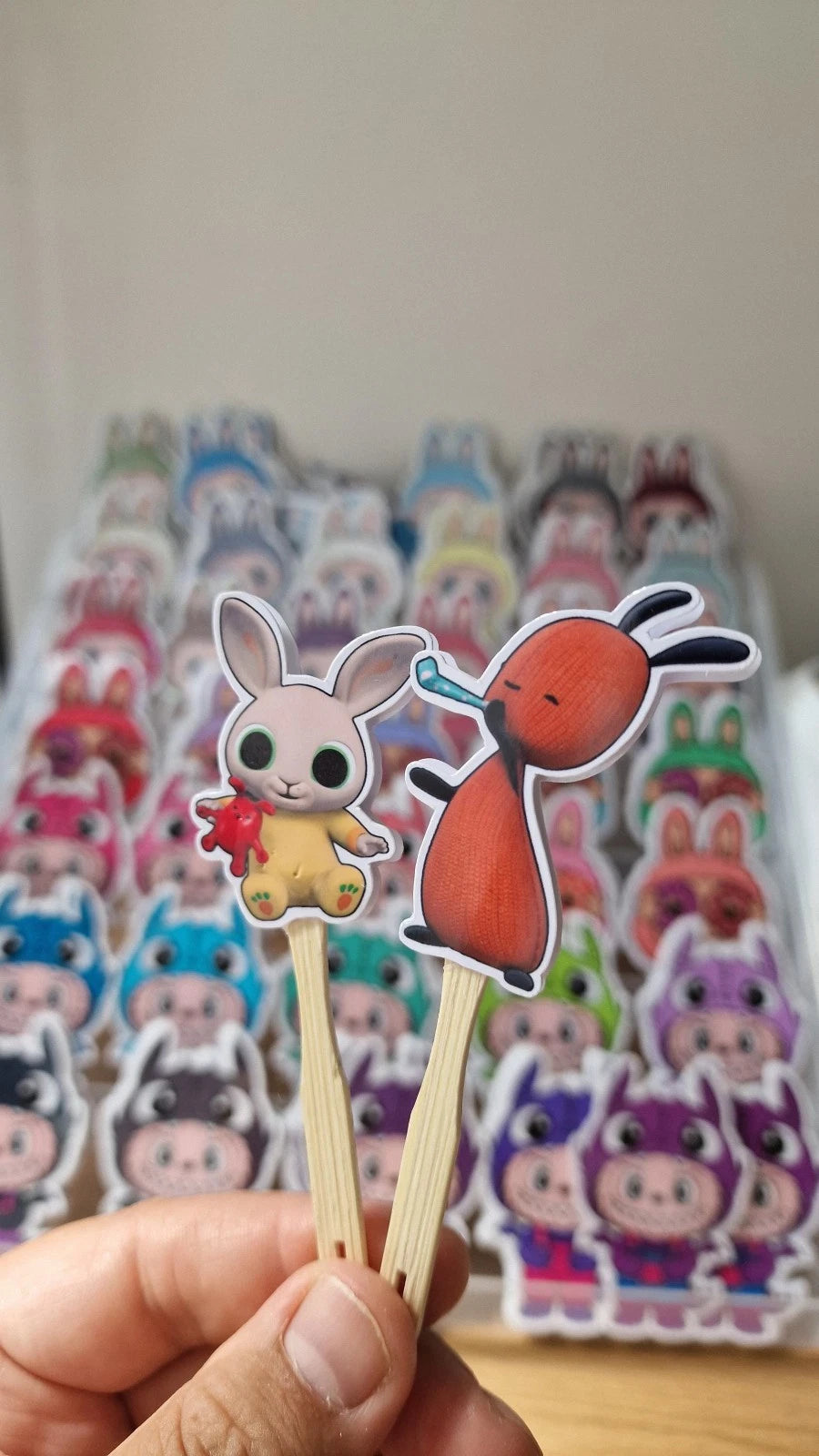 Bing and Friends Cake Toppers: Laminated Party Decorations