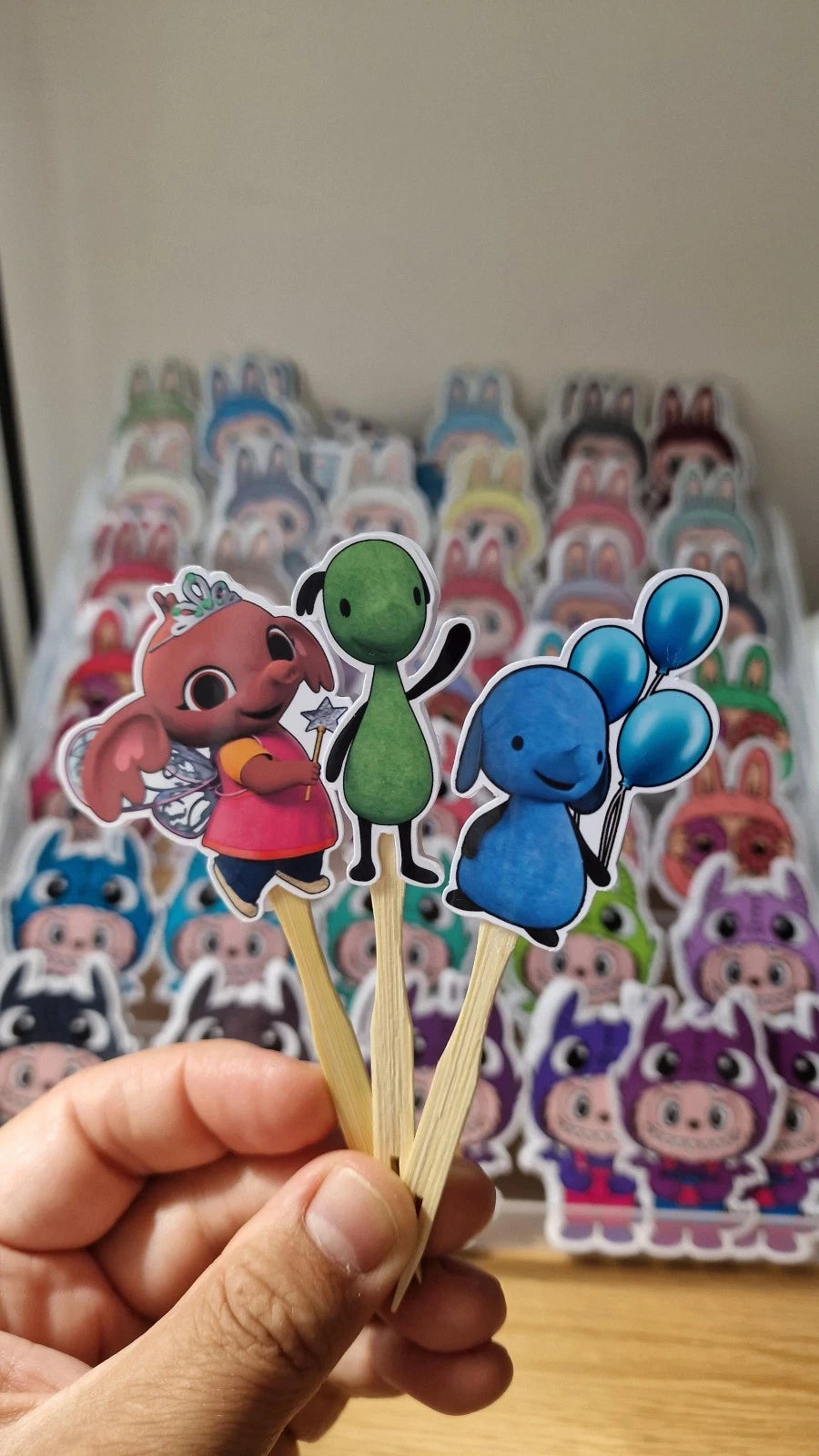 Bing and Friends Cake Toppers: Laminated Party Decorations