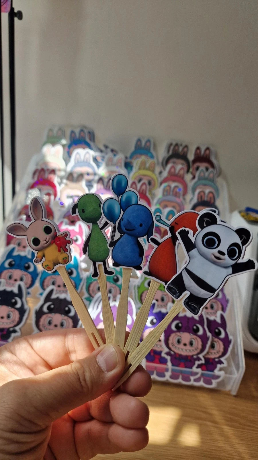 Bing and Friends Cake Toppers: Laminated Party Decorations