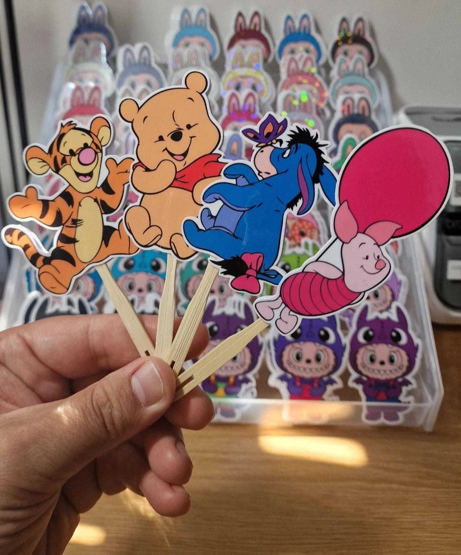 Winnie the Pooh Birthday  Cake Toppers:  Party Decorations with Number